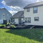 Landscaping work after work is done